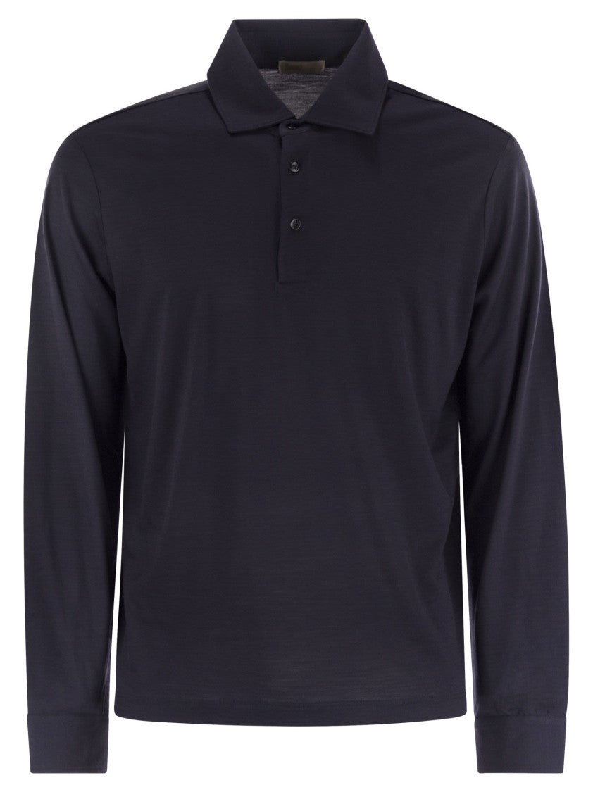 Herno Resort Polo Shirt In Soft Wool Knit