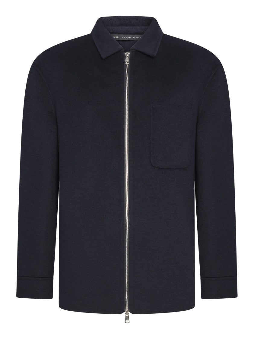 Low Brand Smart Blue Jacket With Double-Slider Zip