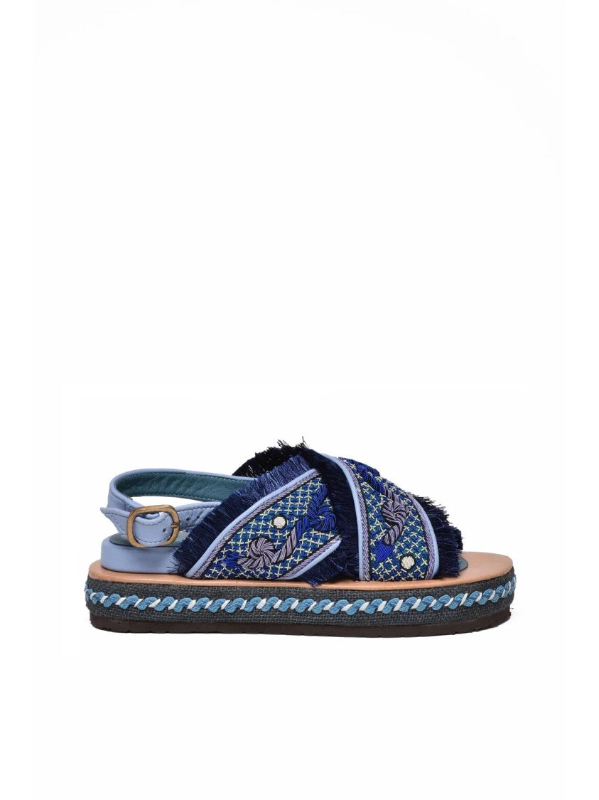 Meher Kakalia Blue Other Fibers Da Gama Sandal