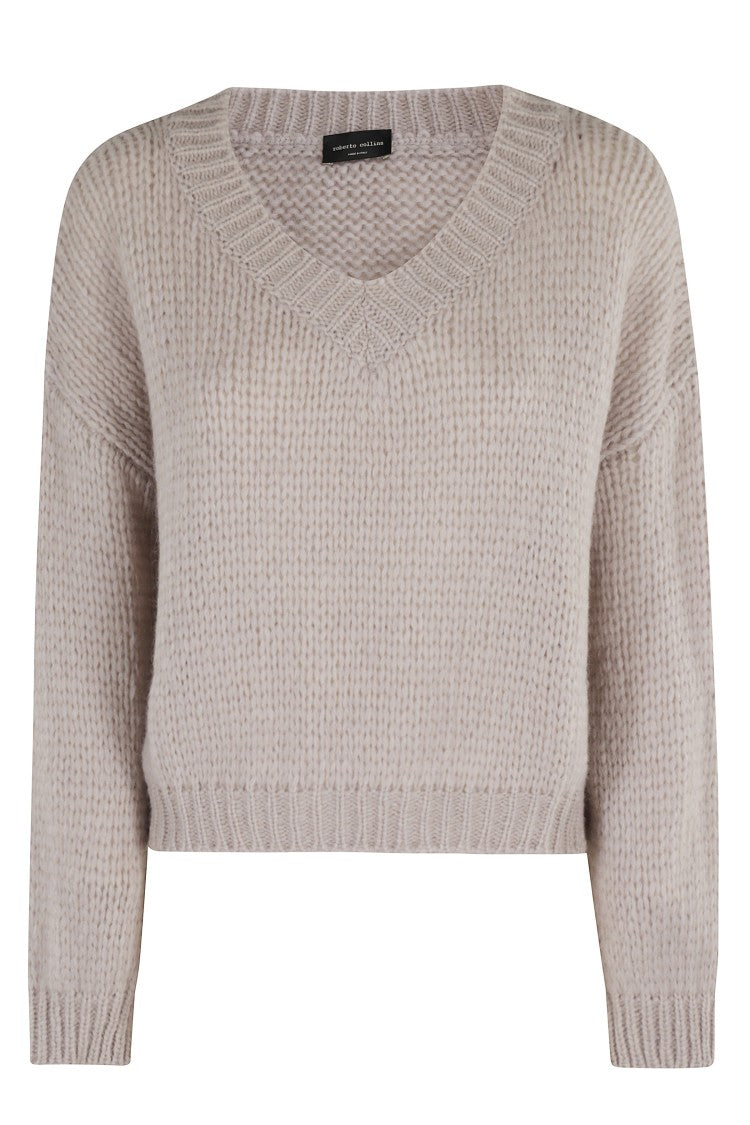 Roberto Collina Textured Knit V-Neck Sweater