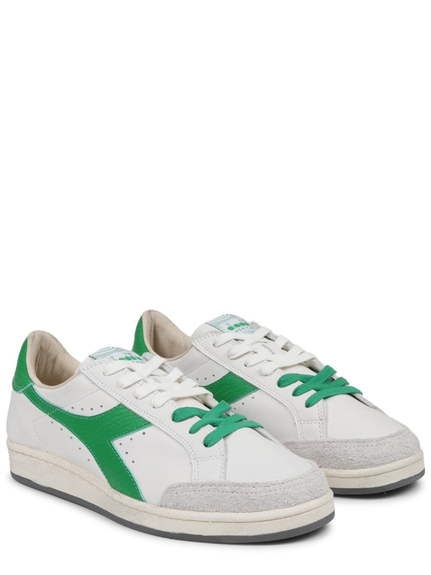 Diadora White Prestige Used Green Sneakers