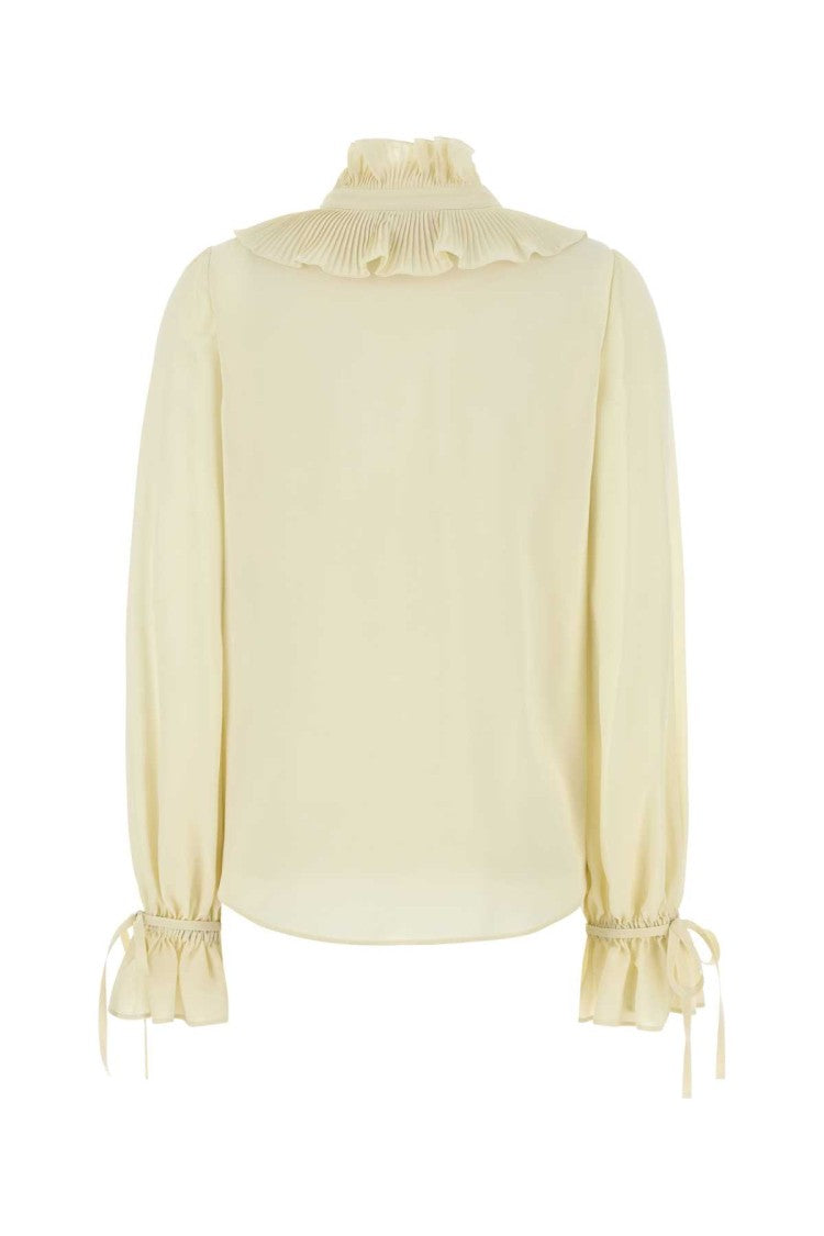 Valentino Garavani Cream Crepe Shirt