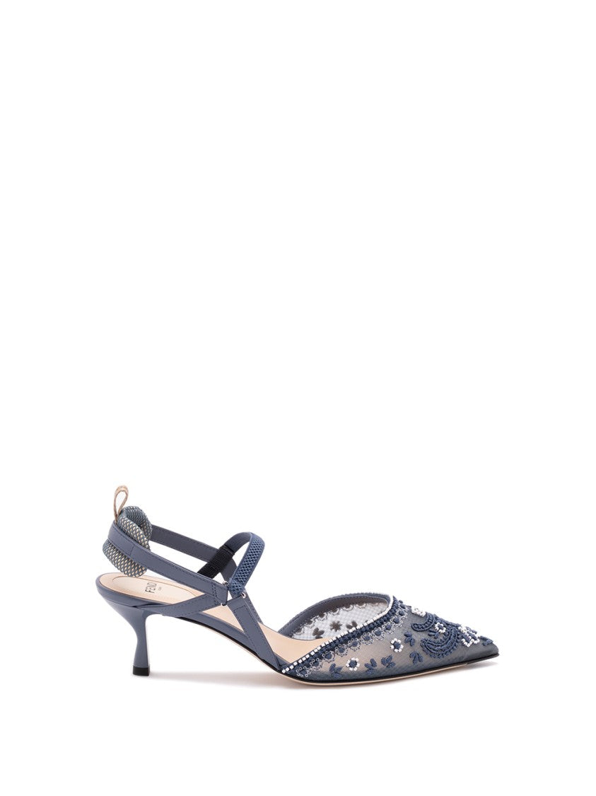 Fendi `Colibrì Bandana` Embroidery Pumps