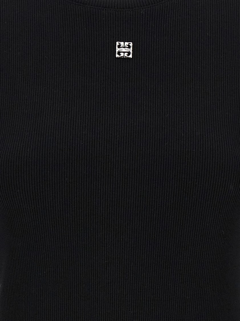 Givenchy Fitted Ribbed Cotton Mini Dress