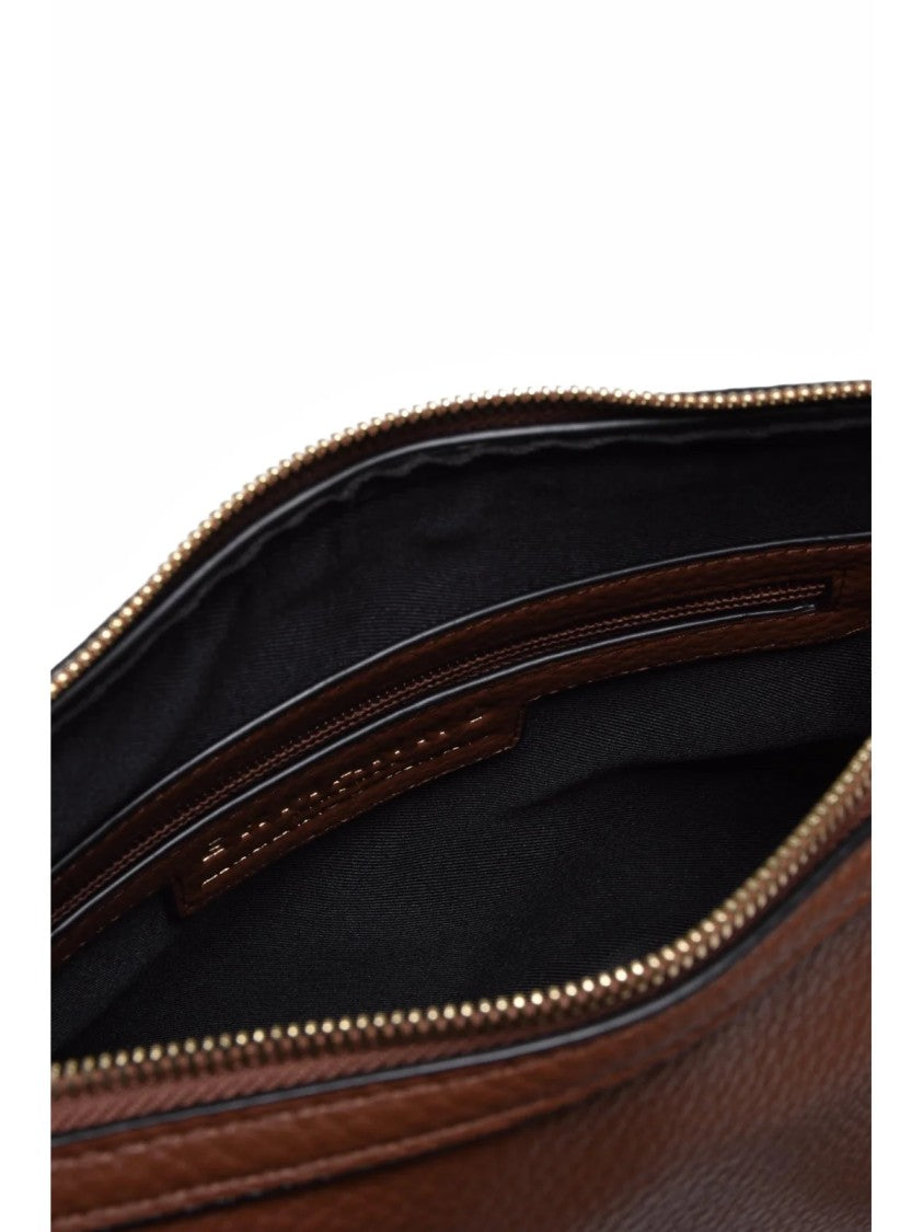 Ermanno Firenze Brown Polyurethane Violeta Shoulder Bag