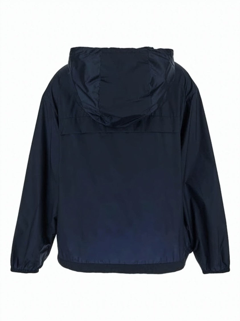 Moncler Lightweight Polyamide Jacket With Hood And Subtle Piping