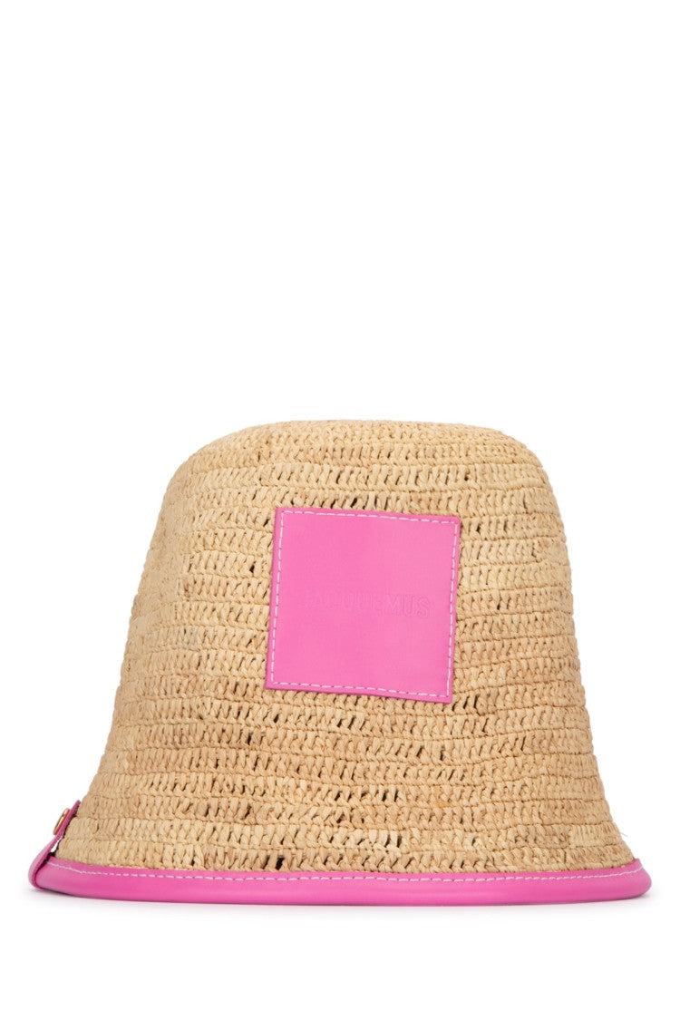 Jacquemus Bucket Hat With Leather Trim
