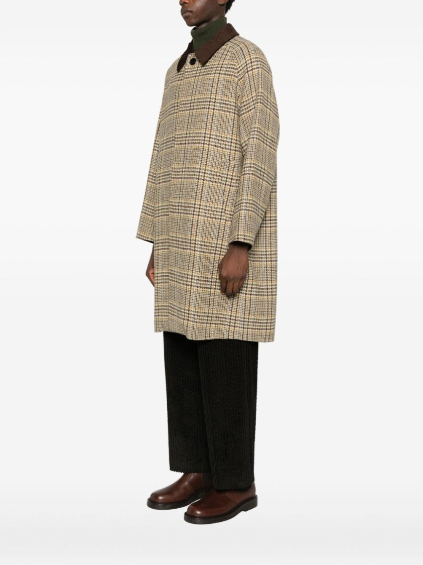 Amaranto Beige Plaid Amaranto Giacconi Coat