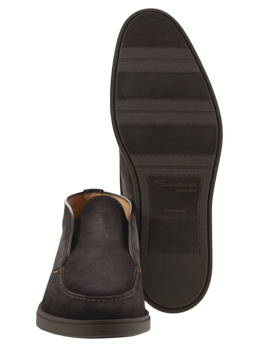 Santoni Suede Leather Desert Boot