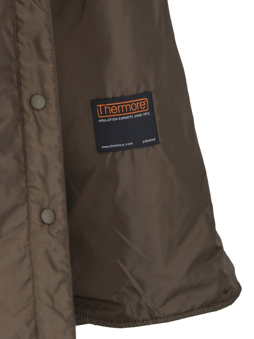 Aspesi Green Button-Up Technical Fabric Jacket