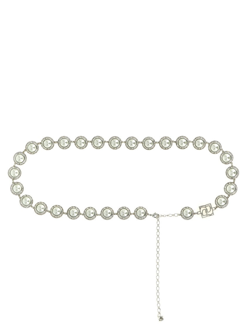 Magda Butrym Metal Chain Belt With Floral Links