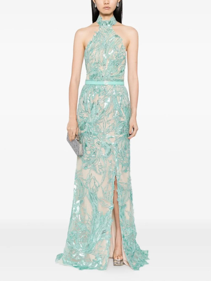 Saiid Kobeisy Embroidered Long Dress