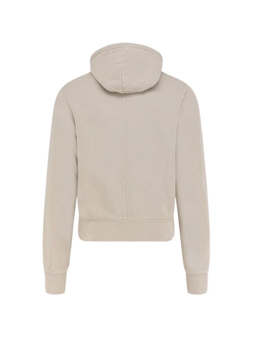 Entire Studios Beige Cotton Drawstring Pouch Hoodie
