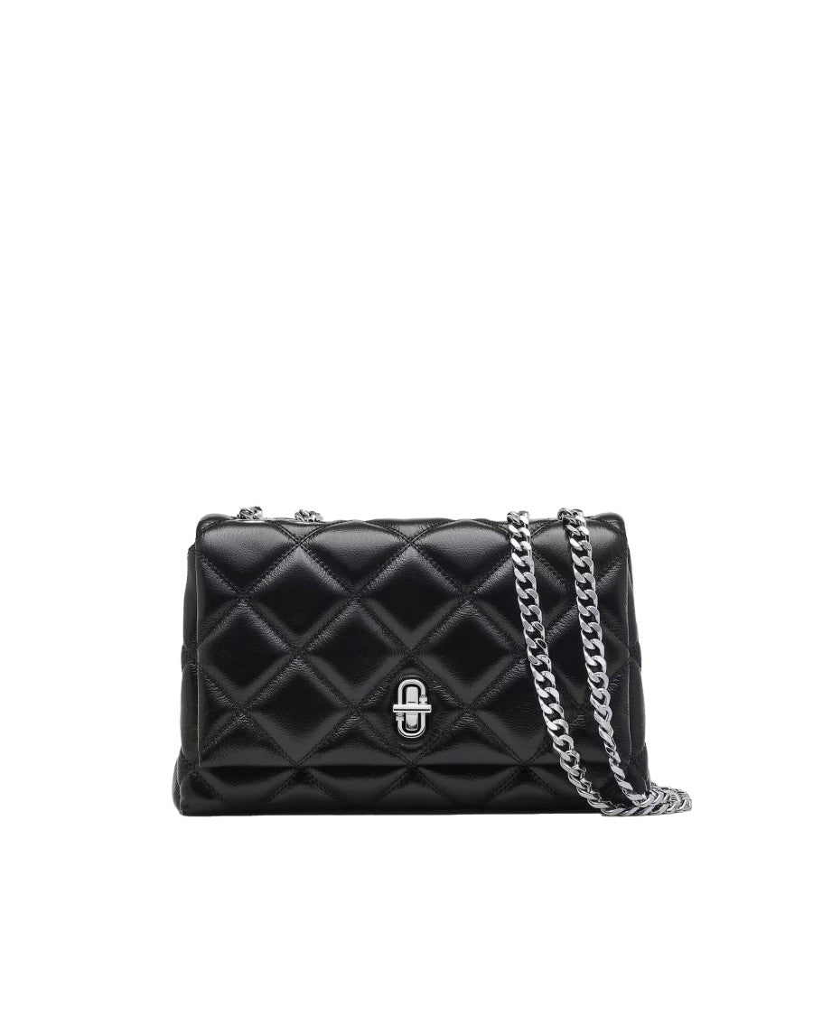 Marc Jacobs Black Slim Dual Chain Quilted Shoulder Bag