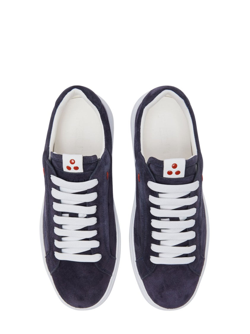 Peuterey Navy Blue Quarter 01 Suede Sneakers