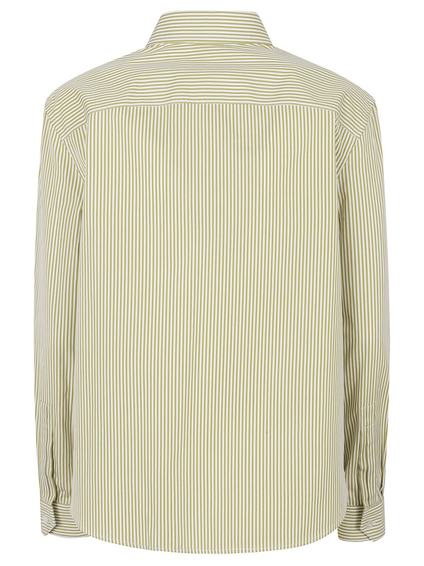 Saint Laurent Vertical Stripe Cotton Poplin Shirt