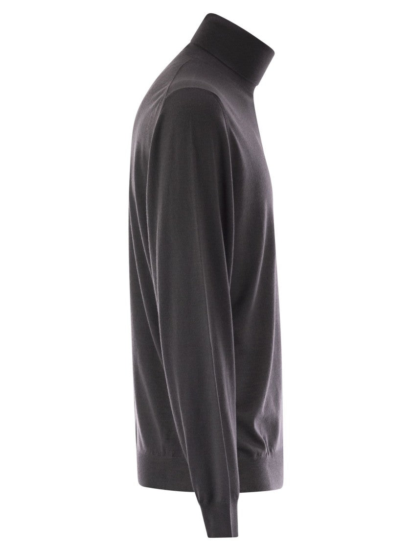 Fedeli Superfine Wool Turtleneck Derby