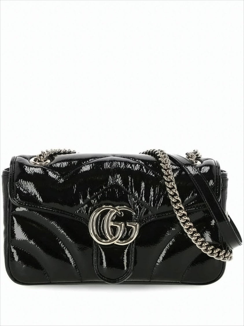 Gucci Quilted Patent Leather Shoulder Bag