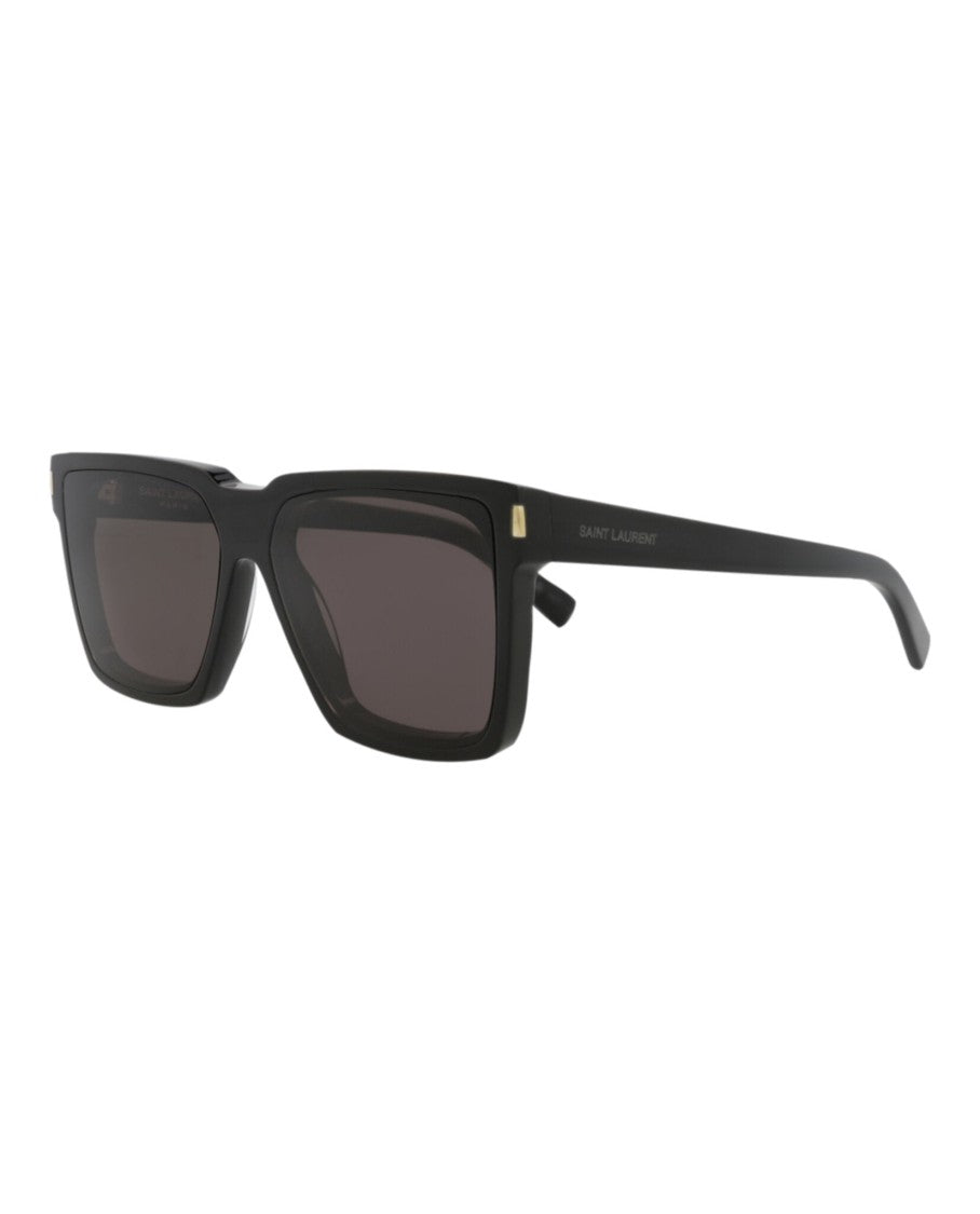 Saint Laurent Square-Frame Recycled Acetate Sunglasses With Saddle Nose Bridge