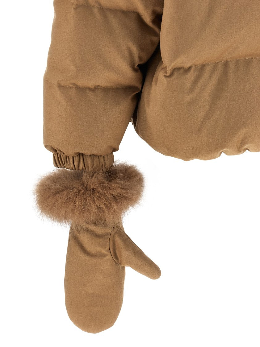 Yves Salomon Down Jacket With Mittens