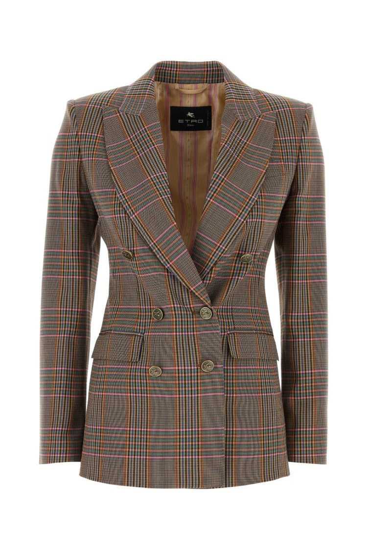 Etro Embroidered Stretch Jersey Blazer