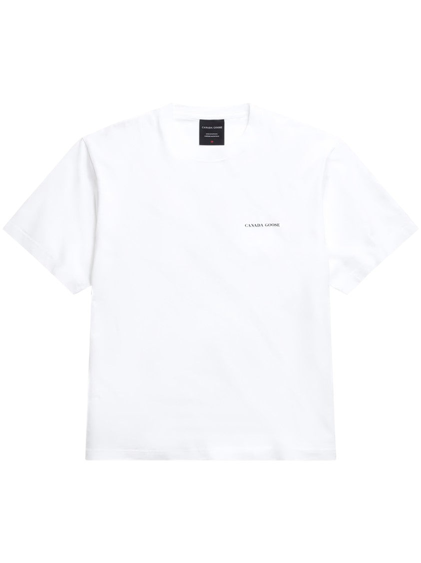 Canada Goose Relaxed Fit White Cotton T-Shirt