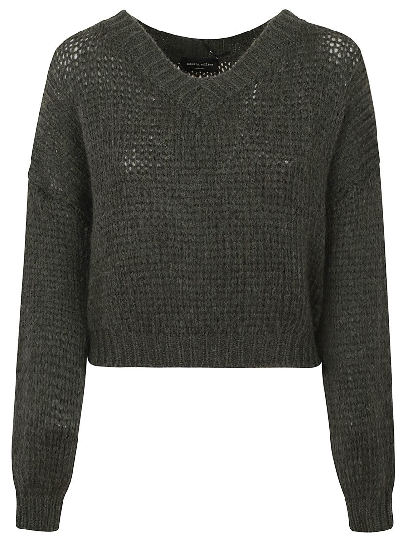 Roberto Collina V-Neck Boxy-Fit Sweater In Luxurious Baby Alpaca Blend