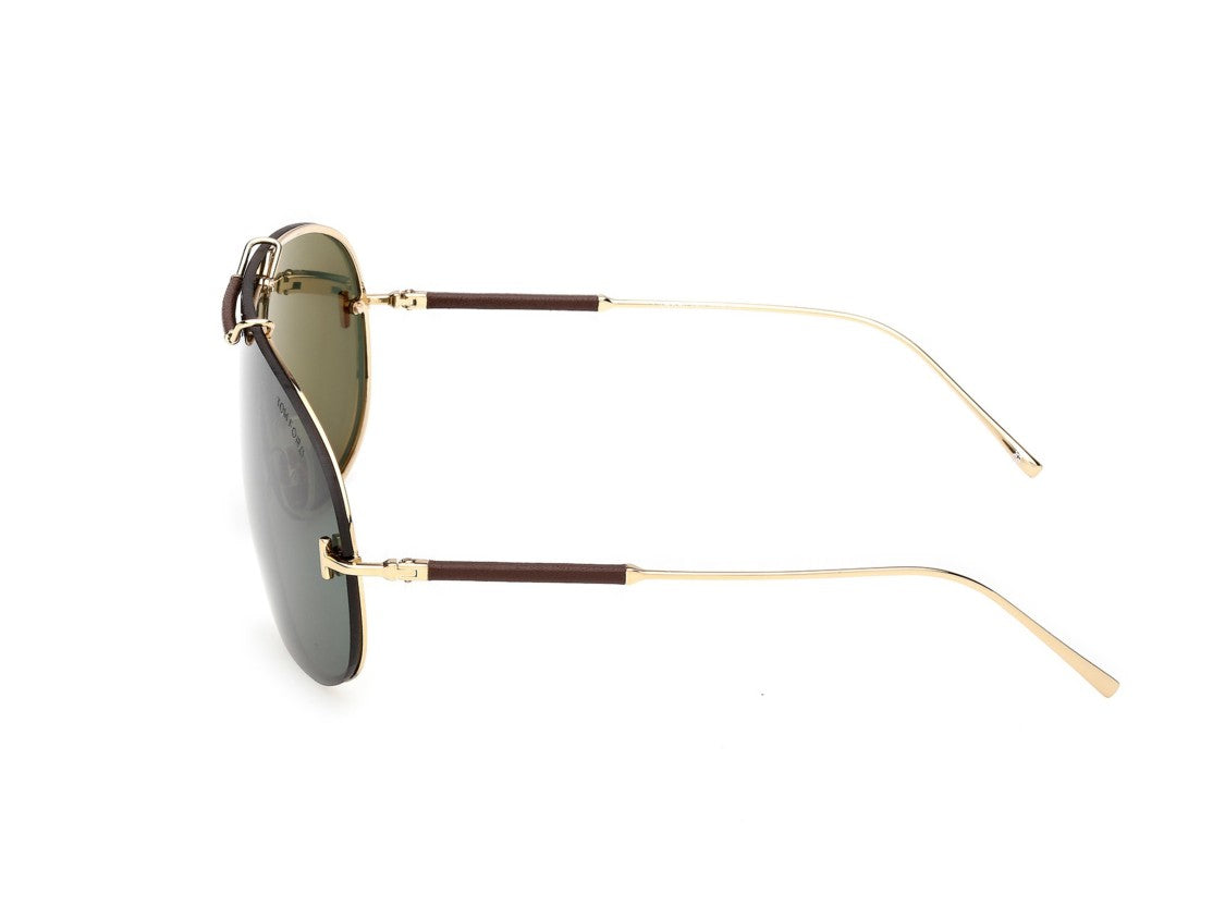 Tom Ford Gold Ft1309 Large Aviator Sunglasses