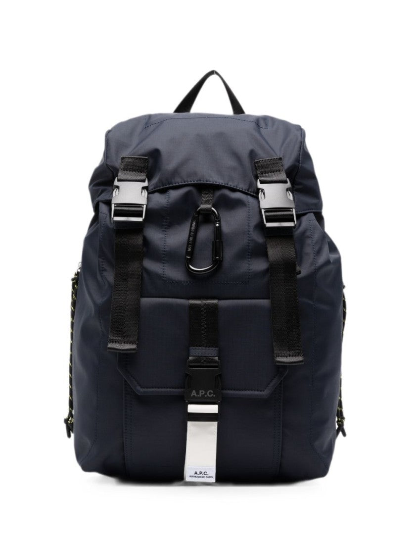A.P.C. Black Trek Buckle Structured Backpack