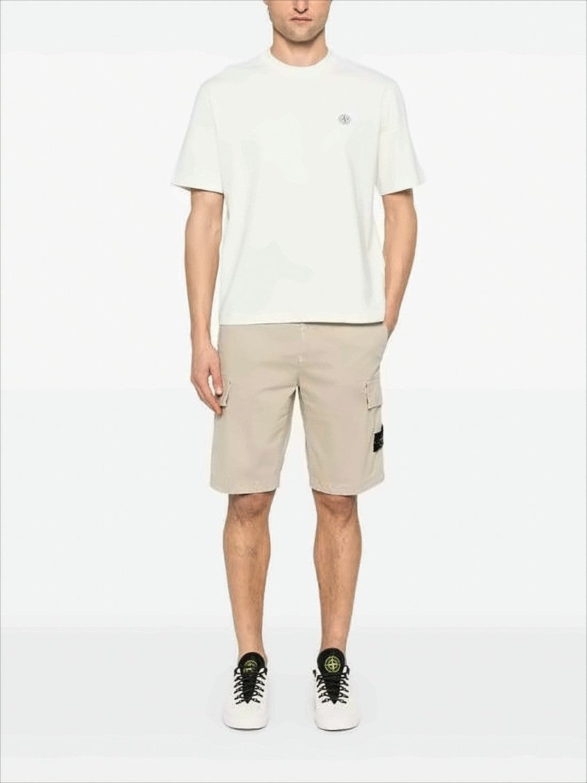 Stone Island Short-Sleeved Crew Neck T-Shirt With Subtle Emblem Patch