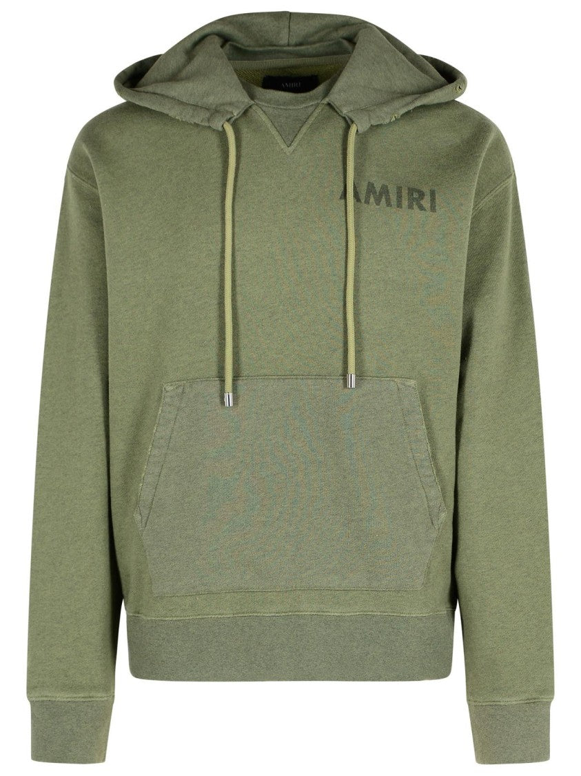 Amiri Stencil' Green Cotton Sweatshirt