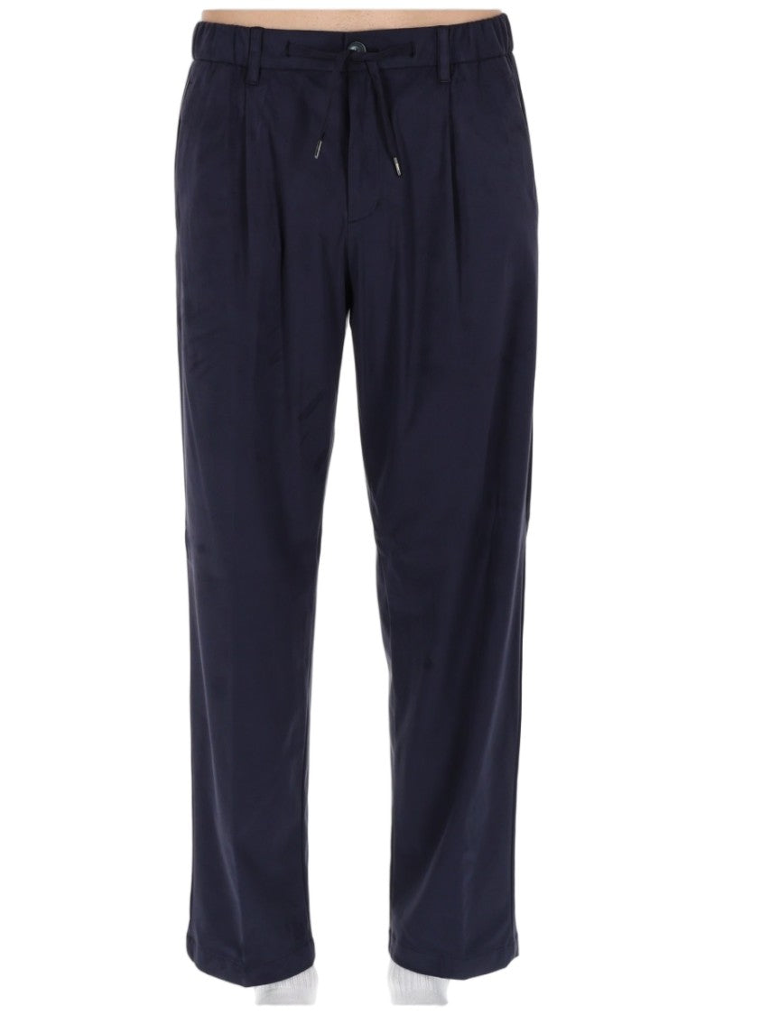 Herno Relaxed-Fit Trousers With Drawstring Waist And Tapered Leg
