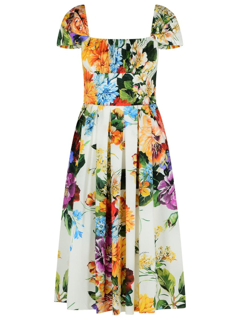 Dolce & Gabbana Fiorato' Multicolor Cotton Dress