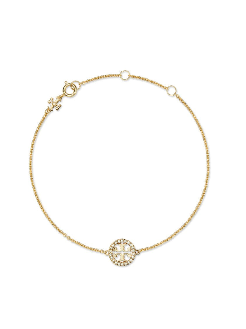 Tory Burch Gold Delicate Icon Pavé Chain Bracelet