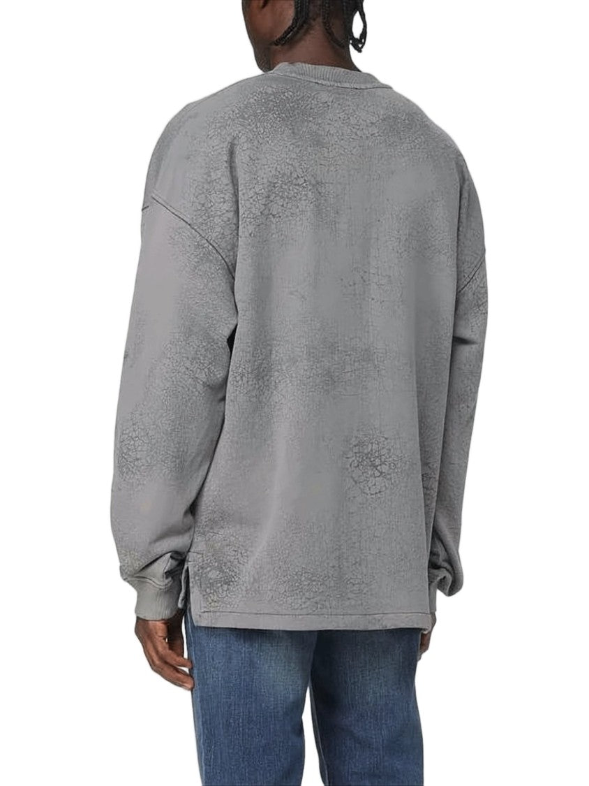 Diesel Grey Long-Sleeve Shirt With Textured Pattern