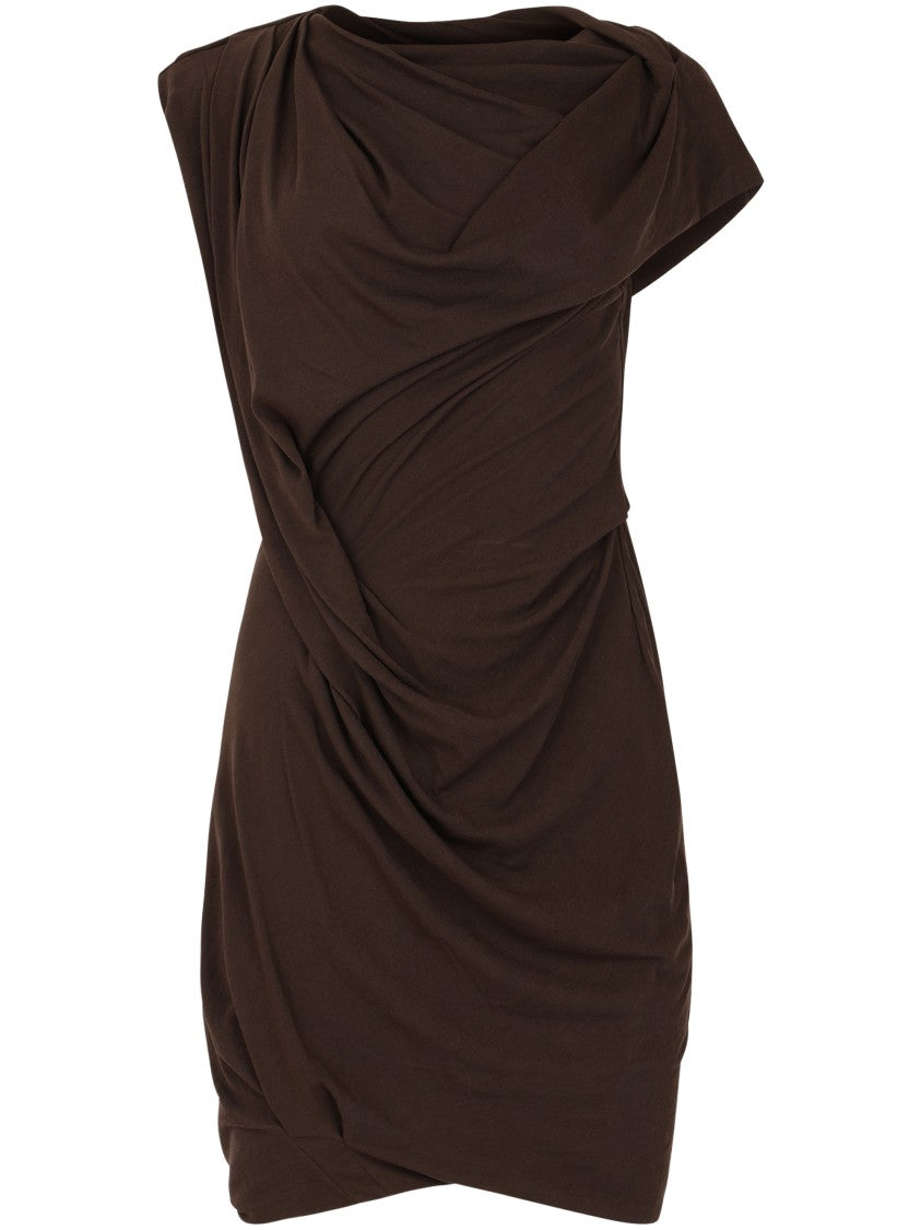 Entire Studios Asymmetrical Draped Twisted Mini Dress