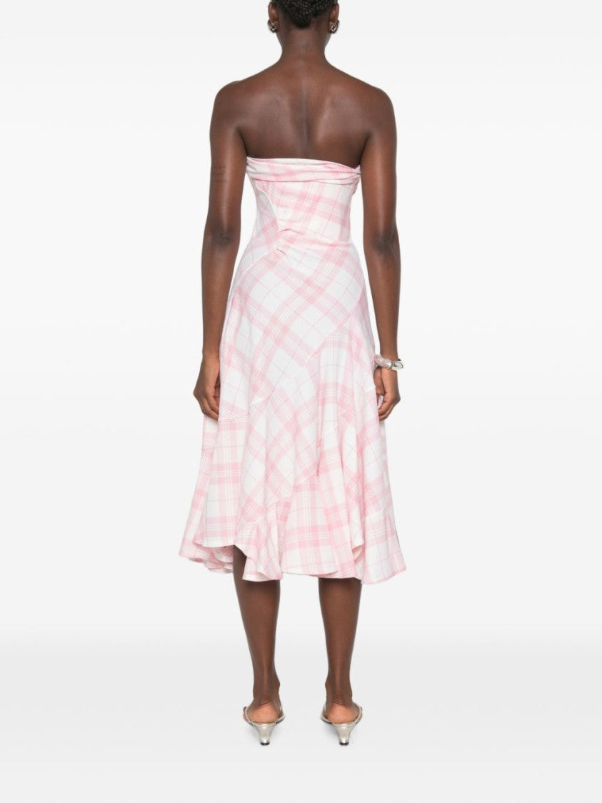 Vivienne Westwood Strapless Midi Dress With Draped Neckline