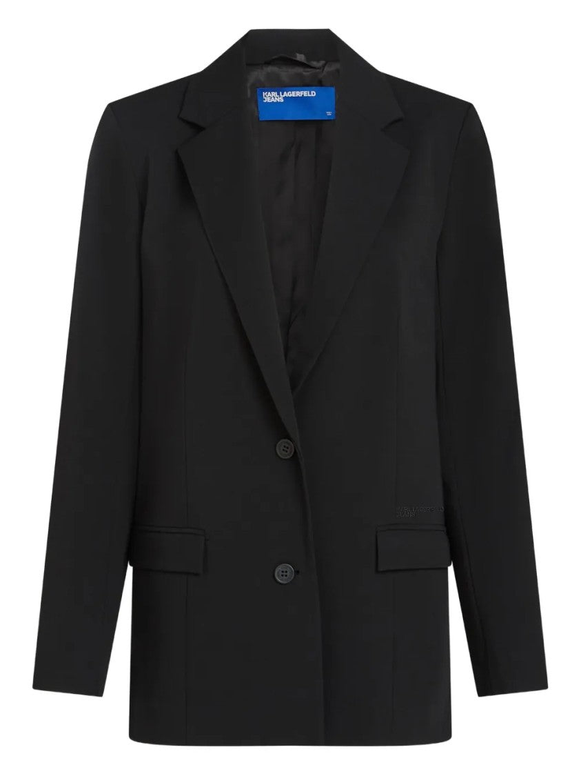 Karl Lagerfeld Tailored Black Blazer With Structured Shoulders