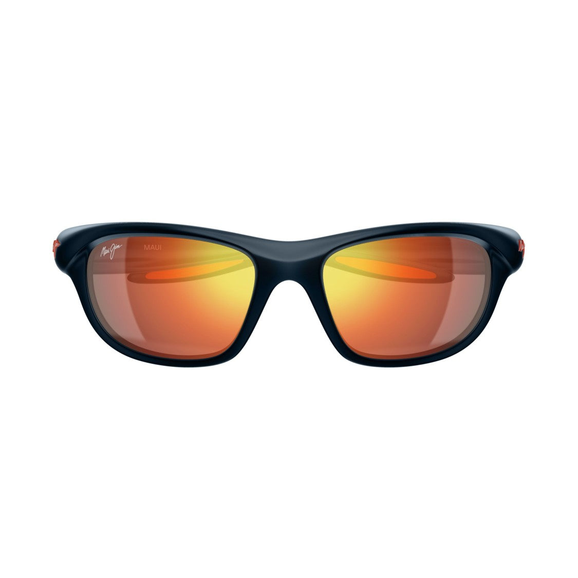 Maui Jim Haulani Wraparound Sunglasses With Matte Black Frame