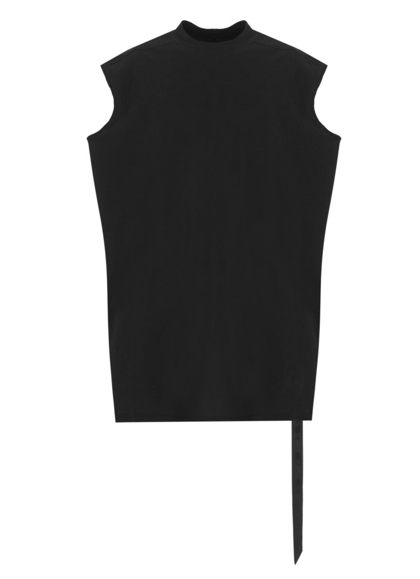 Drkshdw By Rick Owens Black Tarp Sleeveless Cotton T-Shirt