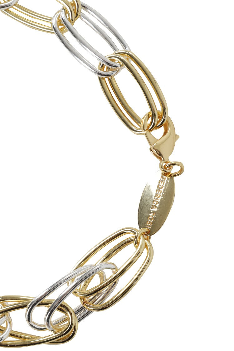 Federica Tosi Interlinked Gold And Silver-Toned Necklace