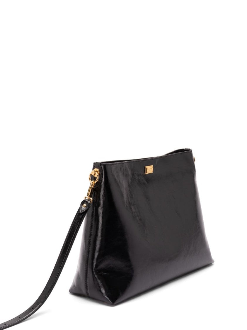 Dolce & Gabbana Glossy Calf Leather Rectangular Bag