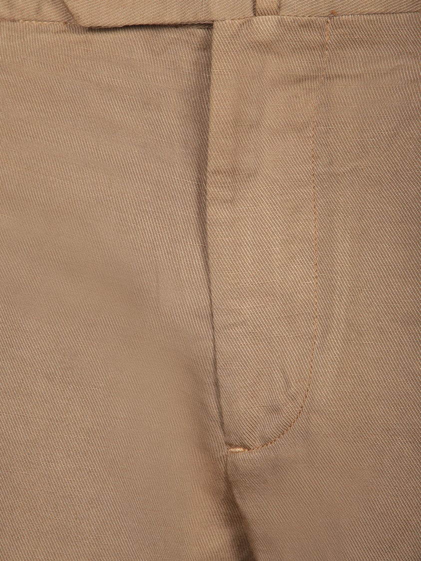 Dell'oglio Tailored Beige Trousers With Classic Pockets