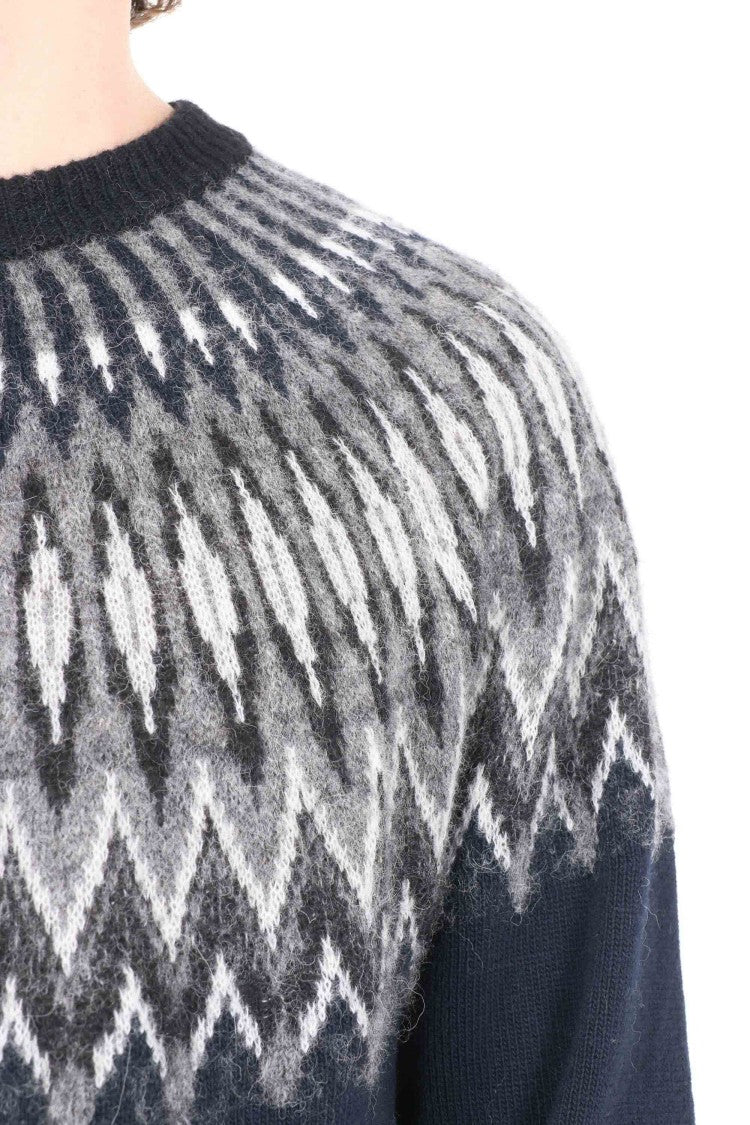 Roberto Collina Norwegian Wool-Alpaca Crewneck Sweater