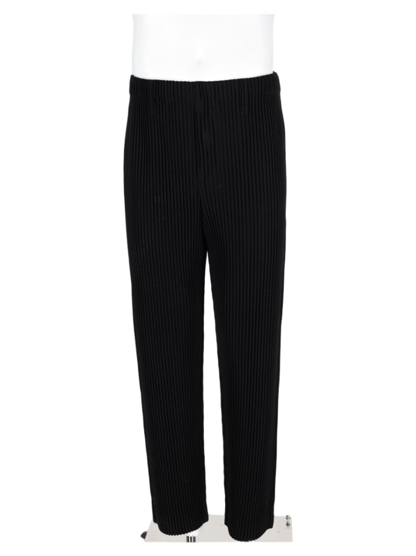 Homme Plissé Issey Miyake Black Textured Pleated Polyester Formal Pants