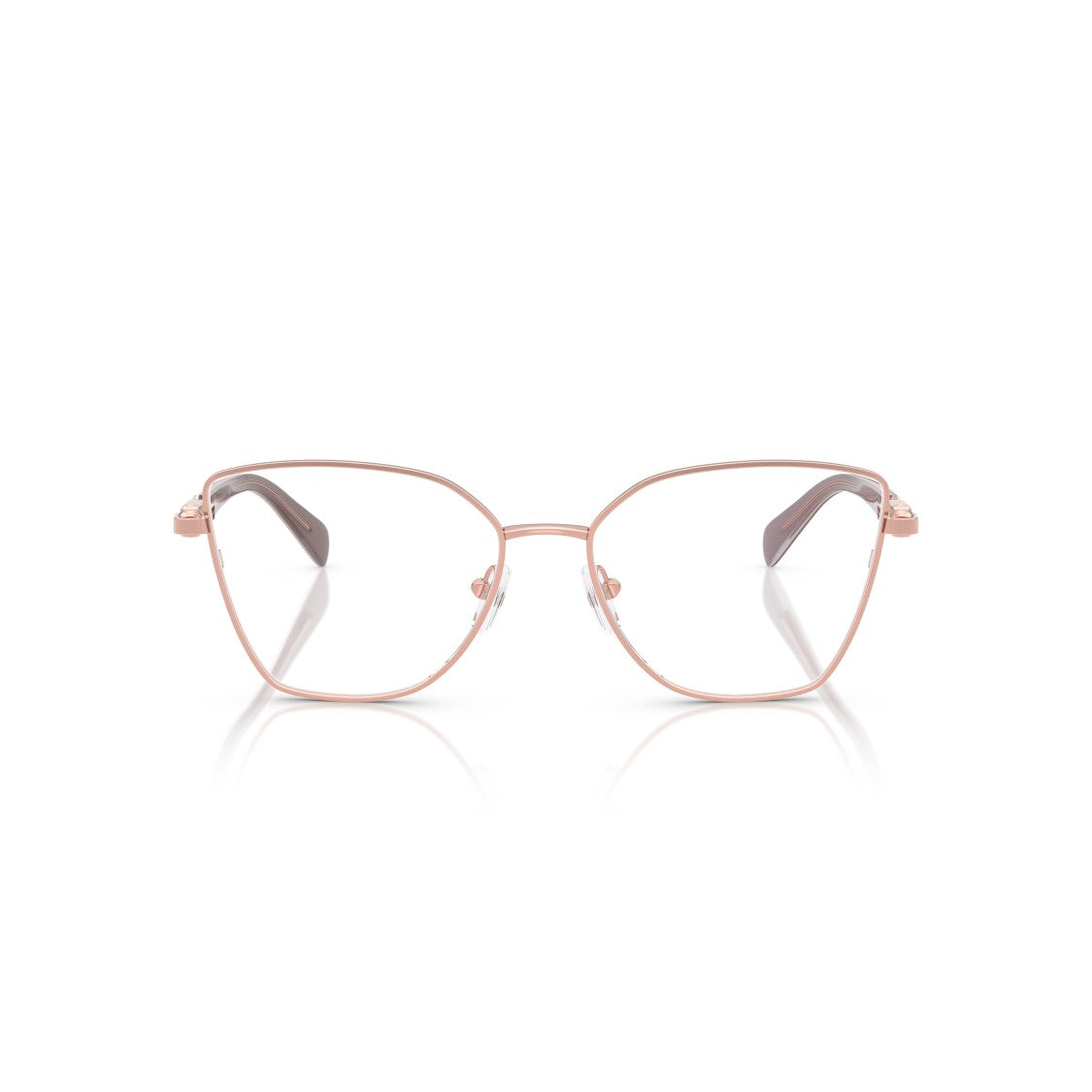 Michael Kors 0Mk3090 Oversized Geometric Frame Eyeglasses With Rose Gold Finish