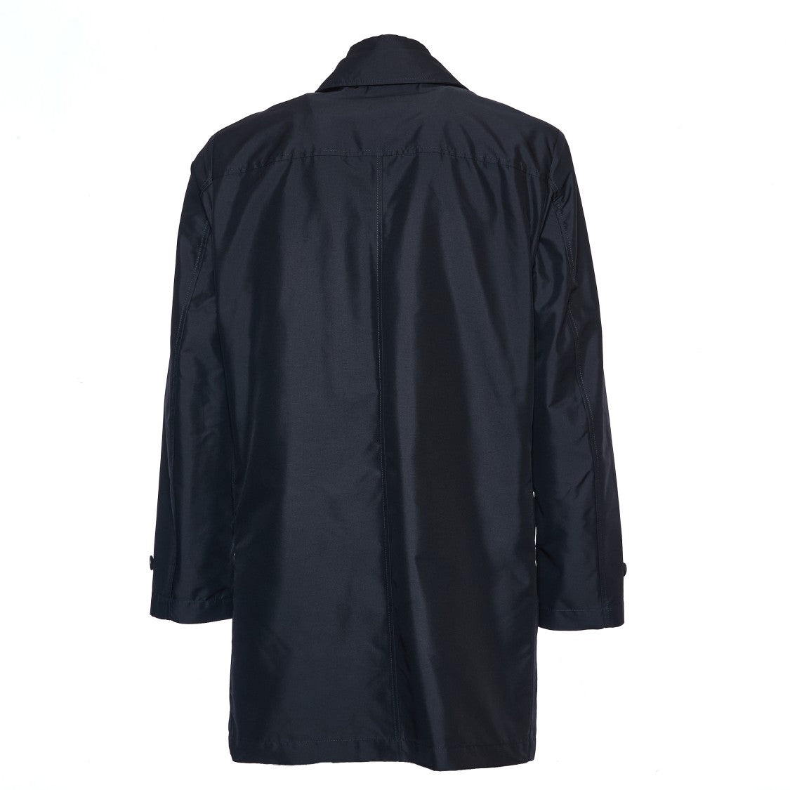 Fay Black Morning Db Front Coat With Concealed Closure