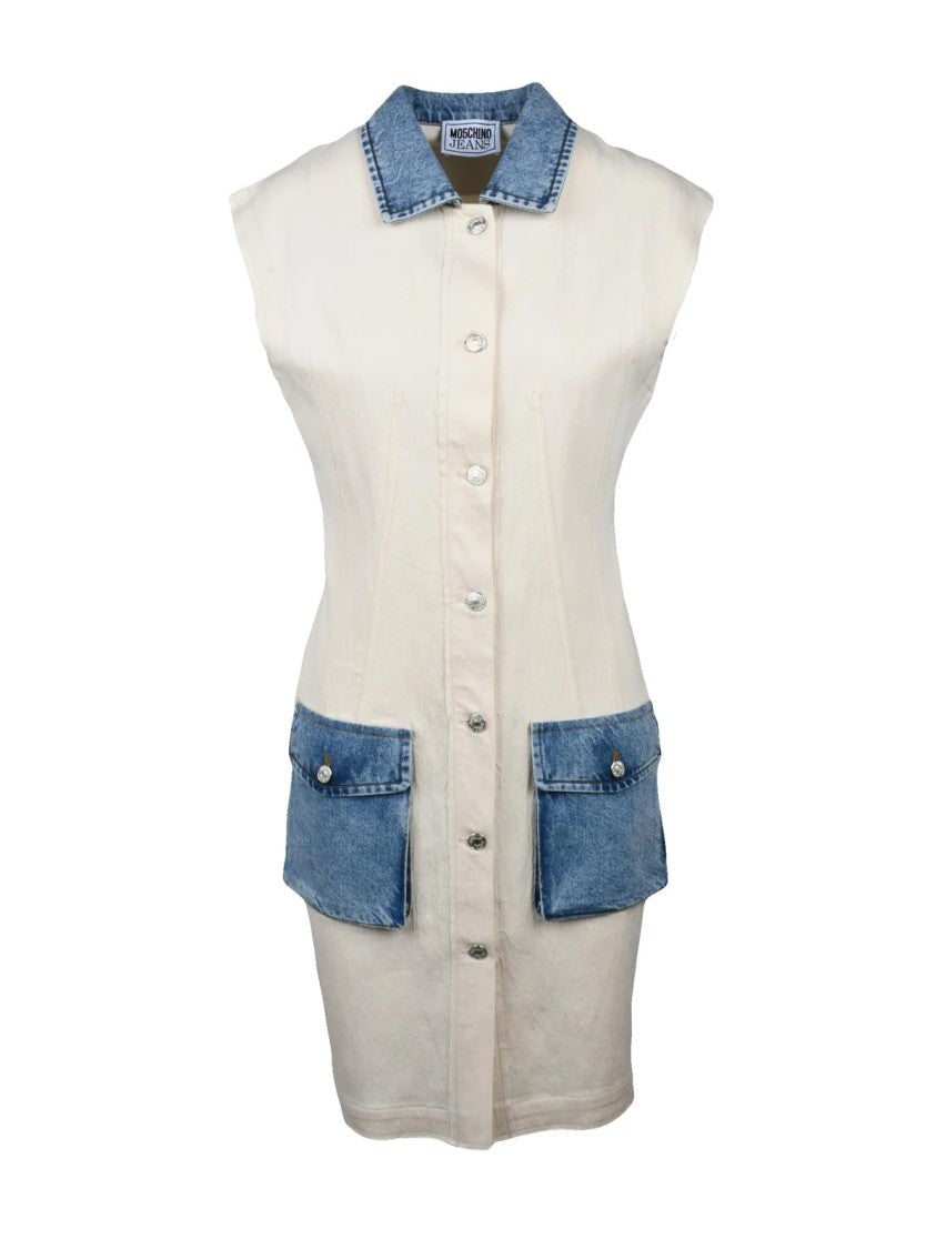 Mo5ch1no Jeans Jeans Stretch Shirt Dress - Beige
