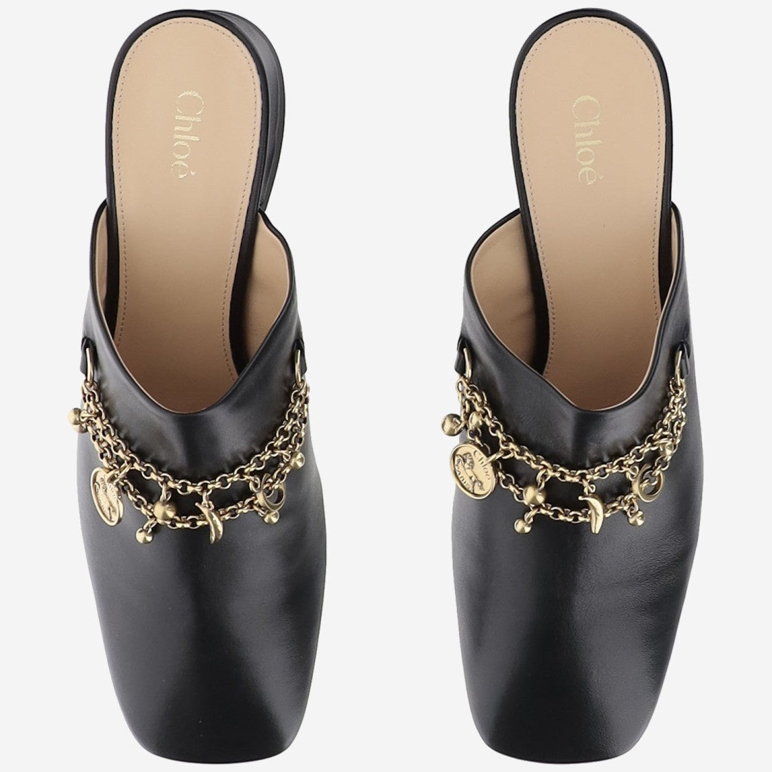 Chloé Leather Mules With Charms