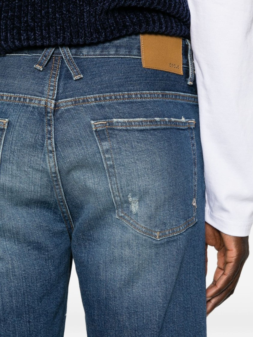 Cycle Subtle Fade Straight-Leg Jeans